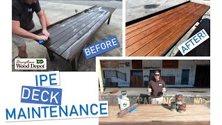 UPDATED Ipe Deck Maintenance FULL Cleaning and Oiling [upl. by Eiaj]