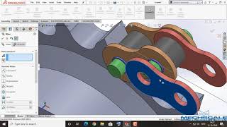 Solidworks 2020 Chain Component Pattern [upl. by Ggerg]