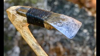 MAKING an ADZE with AXE KNIFE and FILE ASMR [upl. by Safko562]