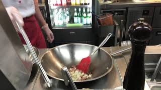 Vapiano making Spaghetti Carbonara [upl. by Youlton182]