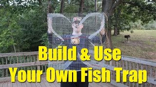 How to build a fish trap  four leaf clover trap for blue gill and bream [upl. by Pittman]