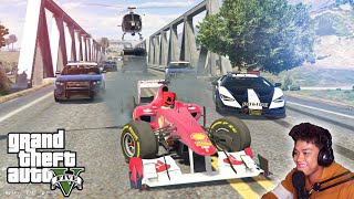 Fastest FERRARI F1 vs Police CARS sa GTA 5 speed chase  Billionaire City RP [upl. by Jill]