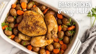 ONE PAN Roast Chicken and Vegetables  The Recipe Rebel [upl. by Aohk240]