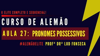 PRONOMES POSSESSIVOS EM ALEMÃO Curso Elite Aula 27 [upl. by Nylitsirk]