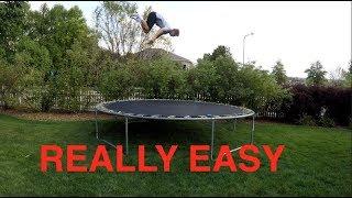 5 EASY TRAMPOLINE TRICKS FOR BEGINNERS [upl. by Eduino]