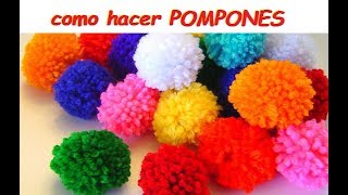 Cómo hacer pompones muy fácil  Ronycreativa [upl. by Balcke]