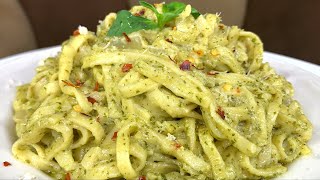 CREAMY PESTO PASTA RECIPE [upl. by Airitak]