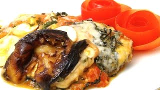 Auberginen Auflauf mit Mozarella und Tomate  vegetarisch  Rezept  Video Anleitung [upl. by Nancie320]