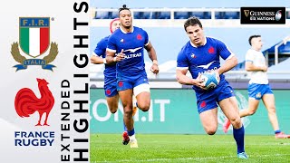 Italy v France  EXTENDED Highlights  Dupont Stars in BonusPoint Win  Guinness Six Nations 2021 [upl. by Enylcaj]