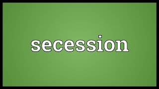 Secession Meaning [upl. by Leatrice833]