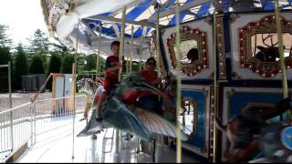 buttonwood park carousel ride new bedford mass [upl. by Atnohsal519]