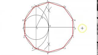 Decagono data la circonferenza [upl. by Carol536]