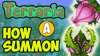 Terraria 1449 How To Summon Plantera NO EXPLORE  Terraria how to get Plantera spawner [upl. by Naujtna]