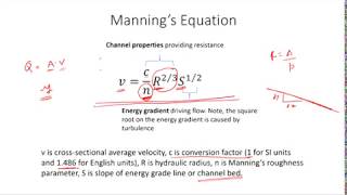 Mannings Equation [upl. by Neyud121]