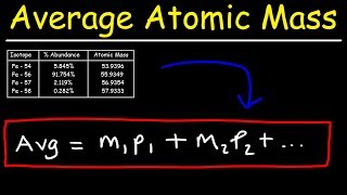 How To Calculate The Average Atomic Mass [upl. by Maxma976]