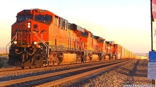 BNSF Trains in Mojave CA March 22nd 2014 [upl. by Barthel660]