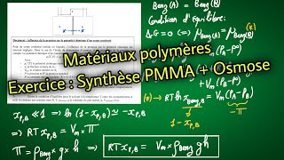 TD polymères 4n  Synthèse du PMMA  Osmose [upl. by Blount]