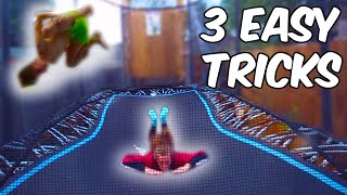 3 Easy Trampoline Tricks ANYONE Can Learn [upl. by Selrahcnhoj]