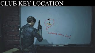 Resident Evil 2 Remake Club Key Location Green Key [upl. by Green168]