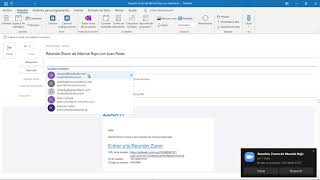 Zoom  Cómo programar una reunion Zoom desde Outlook [upl. by Maffa]