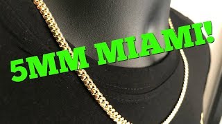 5MM Miami Cuban the perfect everyday chain [upl. by Liebman222]