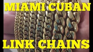 Gold MIAMI CUBAN LINK chains [upl. by Anaihsat]