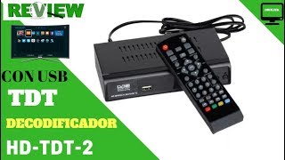 DECODIFICADOR TDT RECEPTOR TV DIGITAL ANTENA  DROLEEK REVIEW [upl. by Kelam]