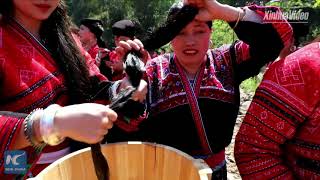 The secret of black and long hair for Yao girls in Chinas Guangxi [upl. by Nilreb]