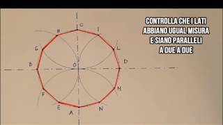 Costruzione dodecagono data circonferenza [upl. by Narcho523]