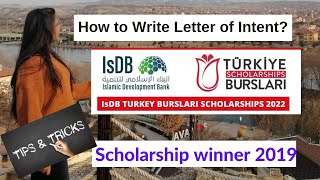 how to write a letter of intent for IsDB and Turkiye Burslari Joint Scholarships 2021 [upl. by Icul961]