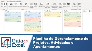 Excel Planilha de Gerenciamento de Projetos e Atividades [upl. by Leeke48]