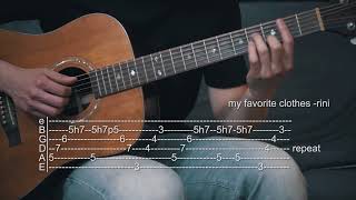 How To Play My Favorite Clothes  RINI  Guitar Tabs [upl. by Paik]