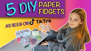 5 Homemade DIY Paper Fidget Toys  How To Make Tutorial  Life Of Casey [upl. by Auqinal92]