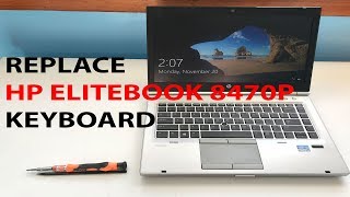 HP Elitebook 8470P  RemoveReplace Keyboard [upl. by Inobe940]