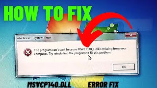 How To Fix MSVCP1401dll Is Missing Error On Windows 10 🔥 Or Windows 7 [upl. by Amaso]