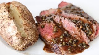 Steak Au Poivre Ribeye Steak With Green Peppercorn Sauce Recipe [upl. by Otreblon489]