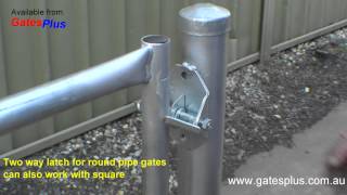 Gate Latch 2 way for round pipe and square [upl. by Yenahc]