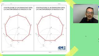Costruzione di un ennagono data la circonferenza circoscritta [upl. by Aneerak]