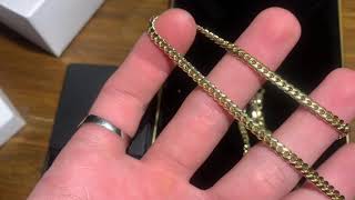 4mm Solid Miami Cuban link Chain Unboxing From Nuragold JewelryPot [upl. by Gelhar]