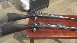 My 1873 and 1884 Trapdoor rifles and the differences between themwmv [upl. by Krilov]