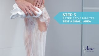 How to use Nair Sensitive Hair Removal Shower Cream  Nair Australia [upl. by Hcirdeirf]