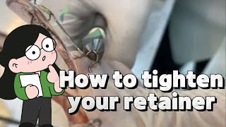 How to tighten your retainer by yourself Fixing removable wraparound retainer [upl. by Broucek]