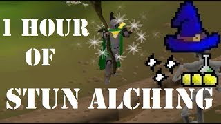 1 Hour of Stun Alching 180K Magic XP  OSRS Magic Training Guide [upl. by Cly127]