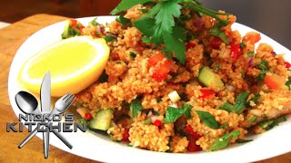 Turkish Couscous Salad Kısır  Video Recipe [upl. by Aisya]