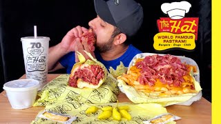 THE HAT WORLD FAMOUS PASTRAMI  CHILI CHEESE FRIES W PASTRAMI  PASTRAMI DIP MUKBANG [upl. by Lazare329]