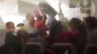 Dubai plane crash chaotic scenes inside plane after crashlanding at Dubai airport [upl. by Faruq]