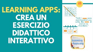 LEARNING APPS crea un esercizio didattico interattivo [upl. by Zoha939]