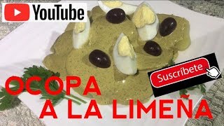 Como hacer Ocopa gastronomia peruana Lima Perú receta 2018 Gastronomía miraflores [upl. by Myrah64]