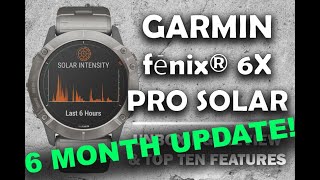 Garmin fēnix 6X Pro Solar Titanium  SIX MONTH UPDATE [upl. by Arimahs995]