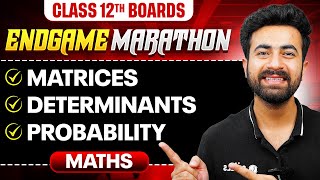 Class 12th MATHS  Matrices Determinants Probability  ENDGAME MARATHON 🔥  PW [upl. by Edyaj]